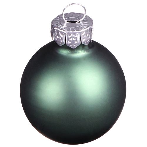 Mini julkulor glasgrön pärlemor grå Ø3cm 22 st | Floristik24.se