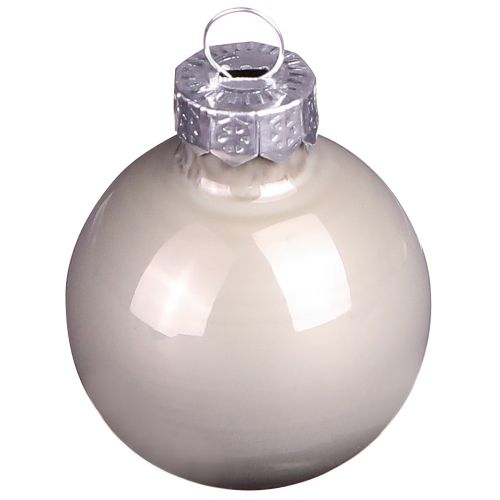 Mini julkulor glasgrön pärlemor grå Ø3cm 22 st | Floristik24.se