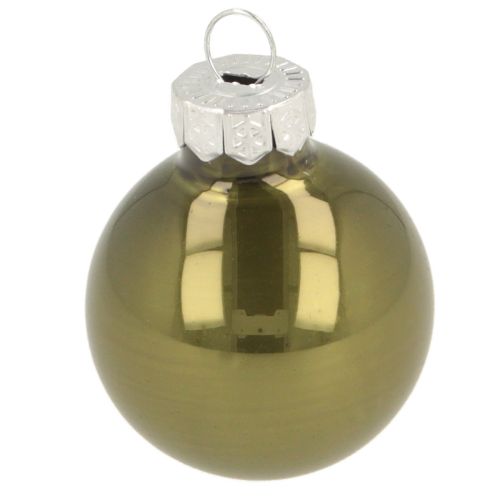 Artikel Mini julkulor glas grön silvergrå Ø3cm 22st