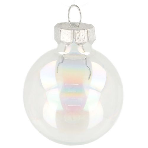 Floristik24 Mini julkulor glaskulor skimrande klara 3 cm 22 stycken