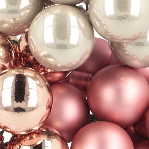 Artikel Mini julkulor glas rosa kräm Ø25mm 140 st