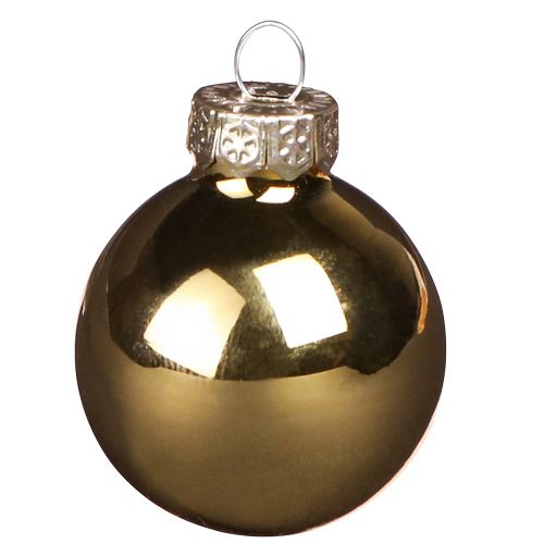Artikel Mini julkulor glas i guld matt glans Ø3cm 22 st