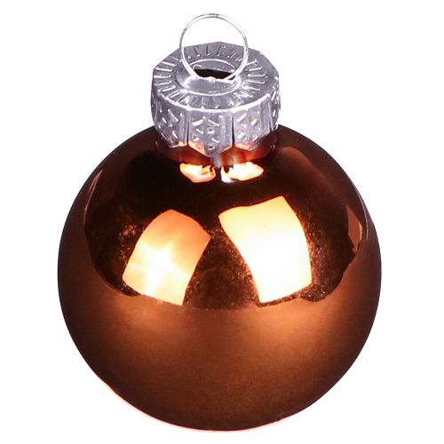 Artikel Mini julkulor guldbrun mix glas Ø3,5cm 22 st