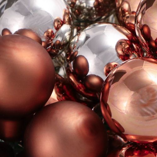 Artikel Mini julkulor silver aprikostråd Ø25mm 140 st