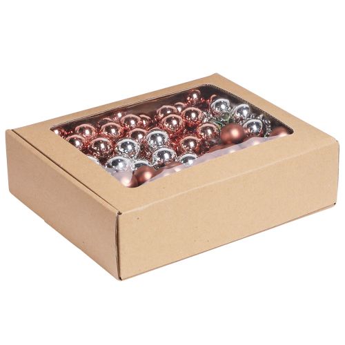 Artikel Mini julkulor silver aprikostråd Ø25mm 140 st