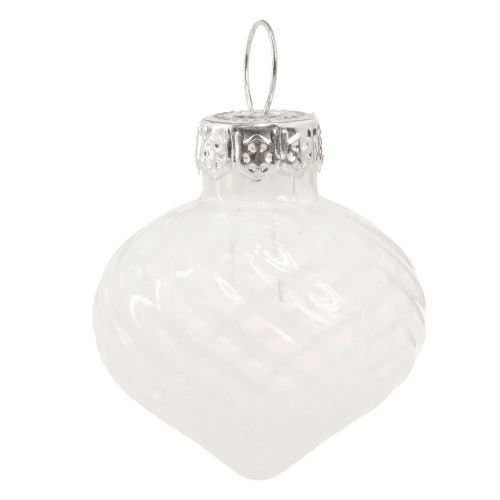 Artikel Mini julkulor vita trädkulor glas 3cm 9 st