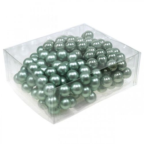 Floristik24 Mini julkulor på tråd mint spegel bär 20mm 140p