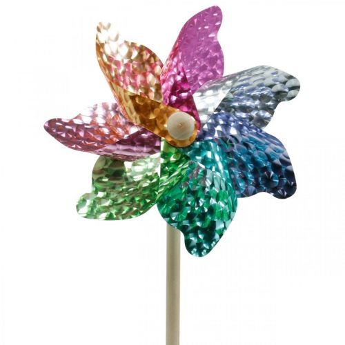 Väderkvarn, sommardekoration, pinwheel, färgglad, dekoration för barnfödelsedagskalas Ø16cm 4 st.
