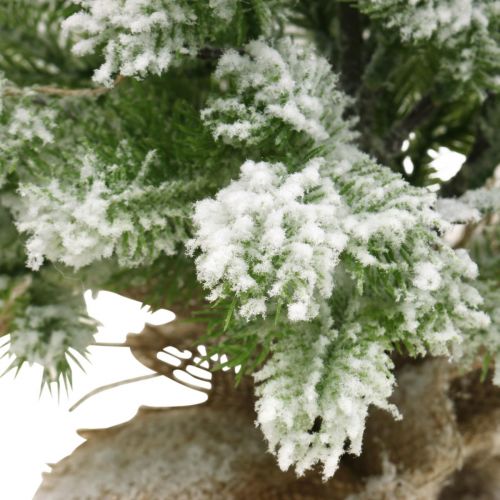 Mini julgran i säck snöig Ø25cm H42cm