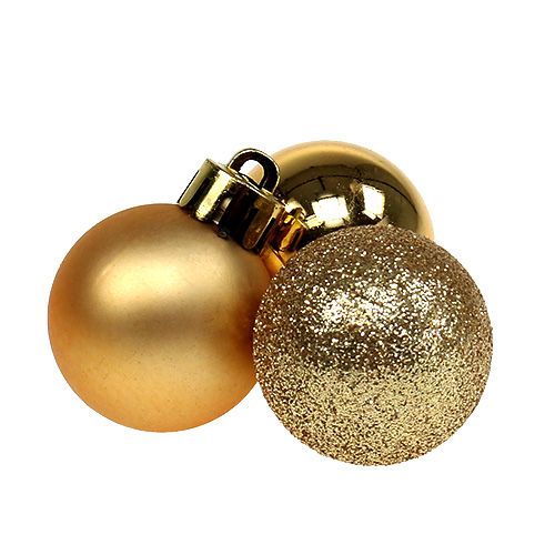 Floristik24 Mini julkulor guld Ø3cm 14st