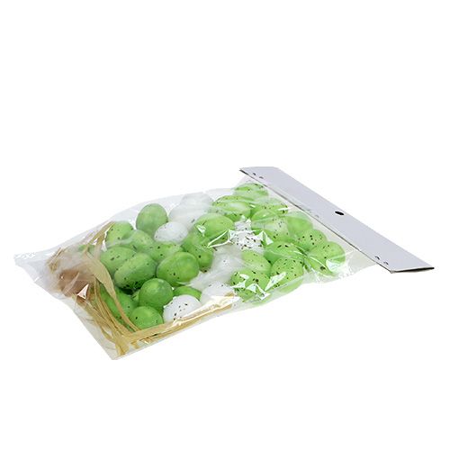 Floristik24 Mini ägg grönvit 2,5cm 48 st