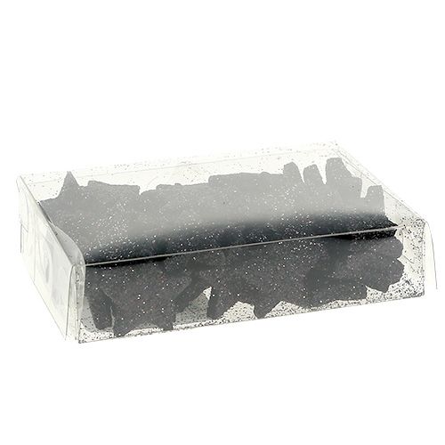 Artikel Mini glitterstjärna svart 2,5 cm 96 st