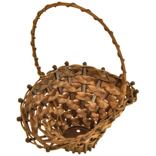 Artikel Minikorg med handtag rottingkorg brun 15×11 cm 3 st