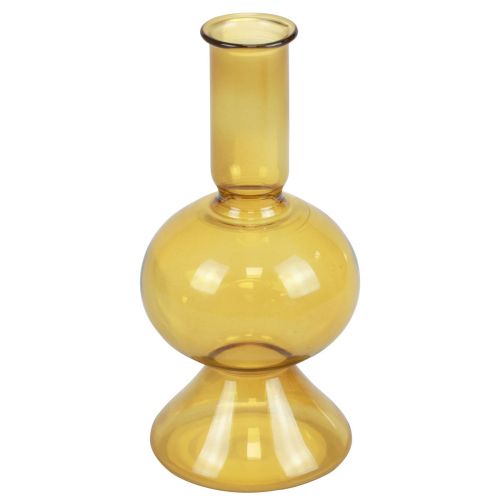 Artikel Minivas gul glasvas blomvas glas Ø8cm H16,5cm