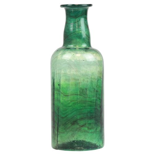 Minivas glasflaska vas blomvas grön Ø6cm H17cm