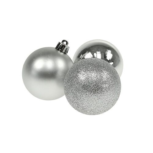 Mini julkula silver Ø3cm 14 st