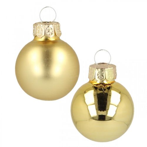 Floristik24 Mini julkulor glas guld Ø2,5cm 24st