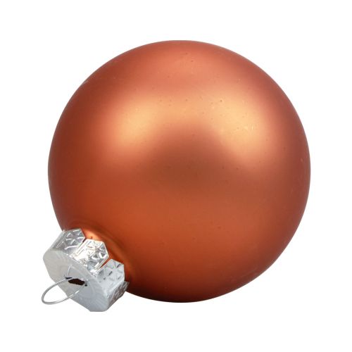 Mini julkulor glas rödbruna glaskulor Ø4cm 24st