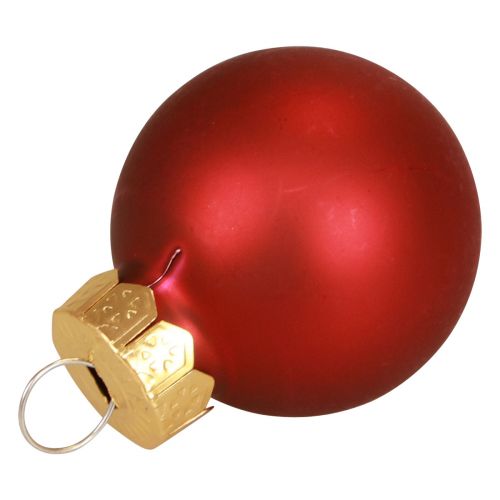 Floristik24 Mini julkulor röd matt/blank Ø2,5cm 20 st