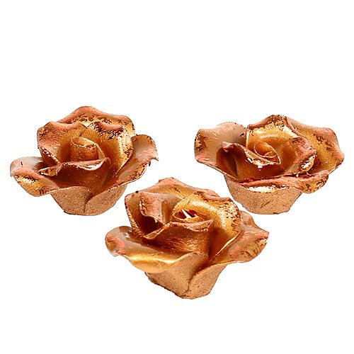 Floristik24 Mini rosor koppar 4cm 8st