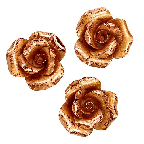 Floristik24 Mini rosor koppar 4cm 8st