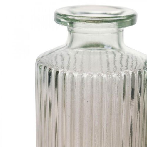 Floristik24 Minivas glas dekorativ flaska klar brun retro Ø5cm H13,5cm