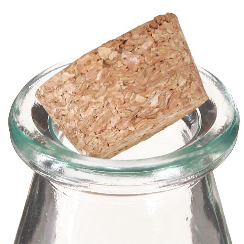 Artikel Minivaser glasvaser med kork H13,5cm Ø5,5cm 6st