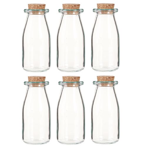 Artikel Minivaser glasvaser med kork H13,5cm Ø5,5cm 6st