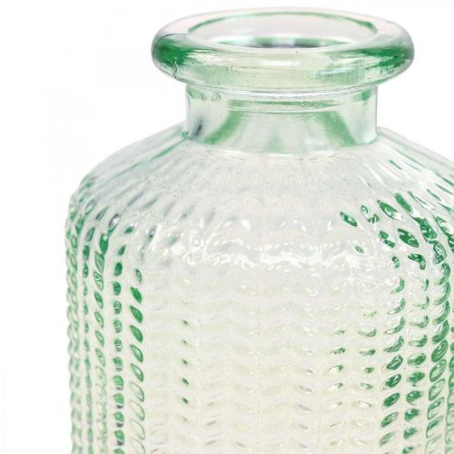 Artikel Minivaser glas dekorativa flaskor retro vintage Ø6cm H10,5cm 2st