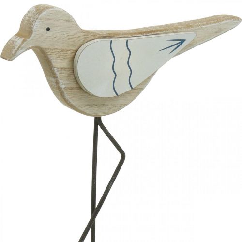 Artikel Havsdekoration, deco mås av trä, shabby chic, blått och vitt H32cm