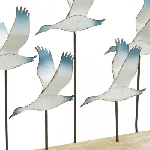 Floristik24 Maritim sommardekoration, flygande gäss, metalldekor till plats H27cm L30cm