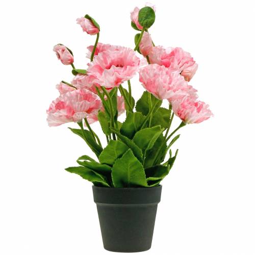 Artikel Orientalisk vallmo, konstgjord blomma, vallmo i rosa kruka