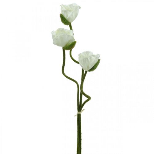 Konstgjord blomma Konstgjord Vallmo Majsrosa Vit L55/60/70 cm Set om 3