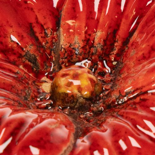 Artikel Keramisk vallmoblomma romantisk dekoration för vårträdgård och blomsterrabatter 31 cm 6 st