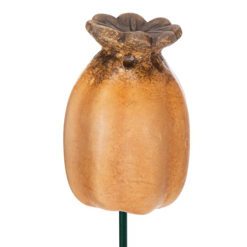 Artikel Vallmofrökapsel för trädgårdsstång - dekorativt höjdpunkt för trädgårdsdekoration och gör-det-själv-projekt - 41 cm, 4 stycken