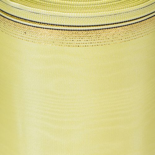 Artikel Moiréband med krans 150 mm 25 m i ljusgrönt med guldkant för blomsterdekoration och dekoration