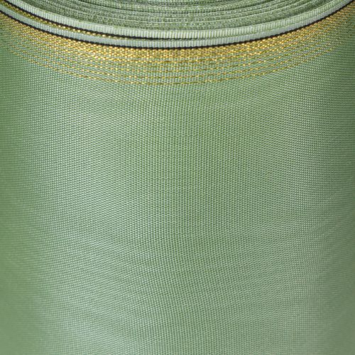 Artikel Moiré kransband salviagrönt med guldkant - 175mm x 25m - dekorativt band för blomsterdekorationer och fester