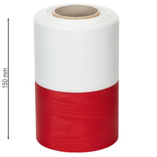 Artikel Moiré kransband, sorgband vitrött, dekorband 150 mm, minnesband fleur, acetattaft 25 m