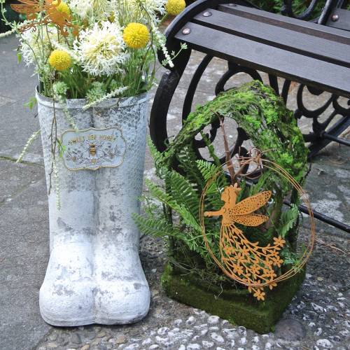 Floristik24 Moss deco gräshus med konstgjord mossa och ormbunke