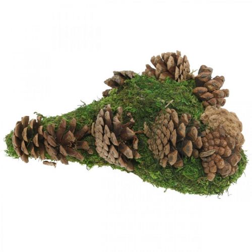 Floristik24 Gravdekoration mosshjärta med kottar för begravning 20 × 13cm