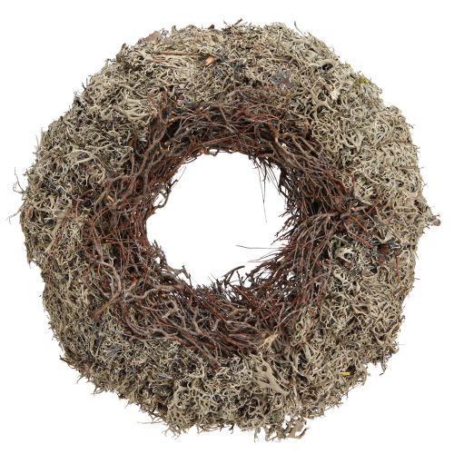 Artikel Mosskrans med musgräs grå mossa krans lav Ø30cm
