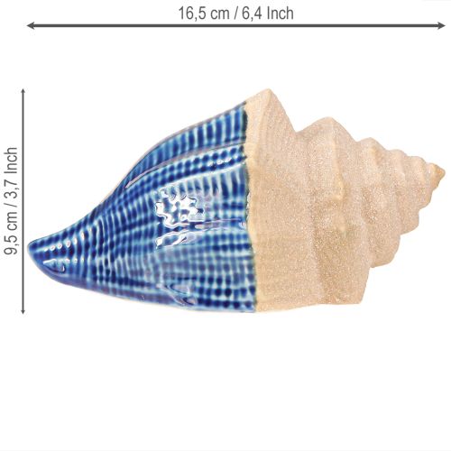 Artikel Skaldekoration Maritim Keramik Blå Beige 16,5×11×9,5cm 2 st