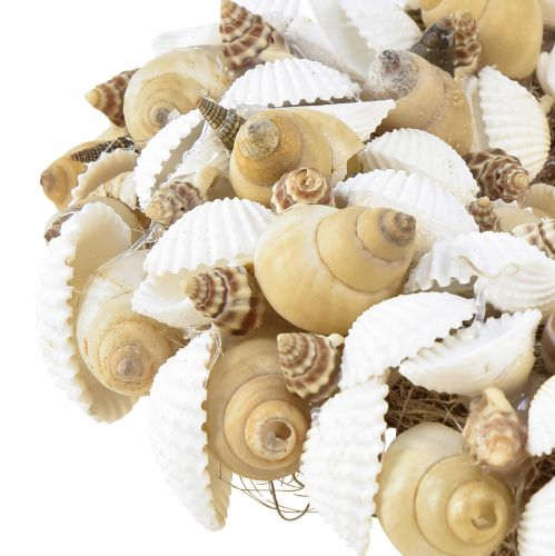 Artikel Skalkrans maritim hängande dekoration kokosnöt naturvit Ø25cm