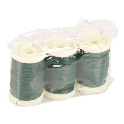 Artikel Floristtråd dekorativ tråd myrtentråd grön 0,30mm 100g 3 st