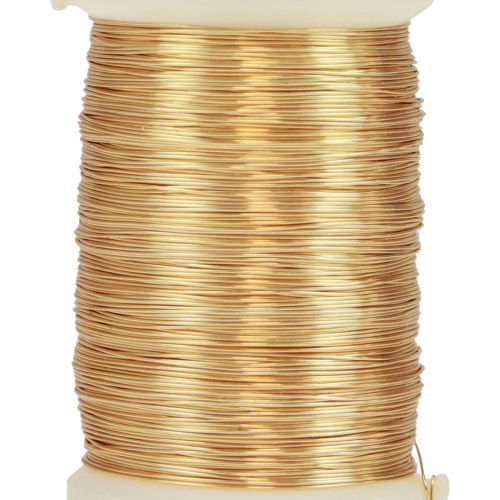 Floristtråd myrtentråd dekorativ tråd guld 0,30mm 100g 3st