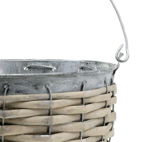 Zink hink med korgkorg Ø18cm H17cm