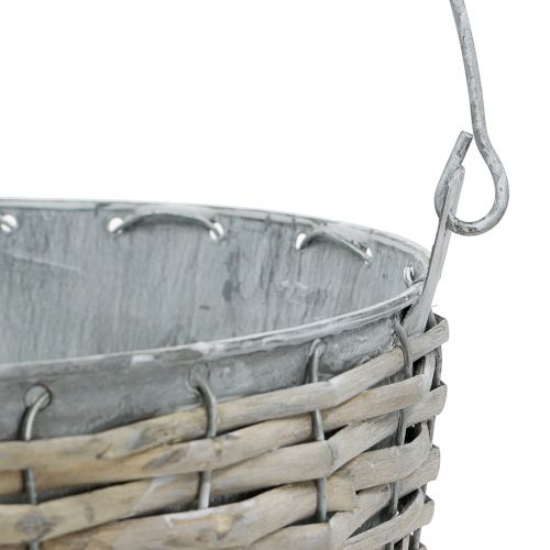 Floristik24 Zinkhink med korgkorg Ø24cm H22cm
