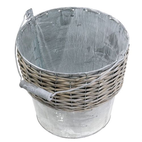 Floristik24 Zinkhink med korgkorg Ø24cm H22cm