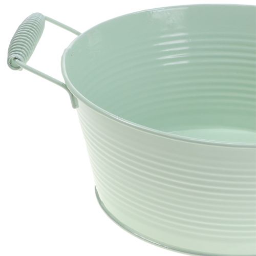 Floristik24 Zinkskål pastellfärger med handtag Ø22cm H9.5cm 3st