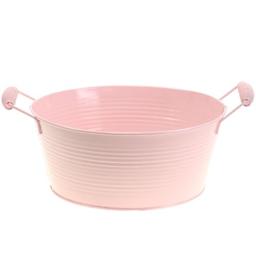 Floristik24 Zinkskål pastellfärger med handtag Ø22cm H9.5cm 3st